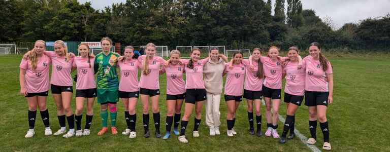 Hashtag U14 Girls Yellow team photo