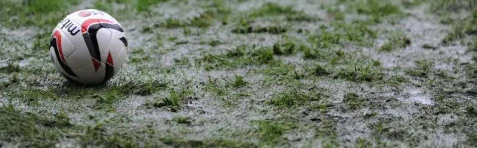 Very muddy football pitch
