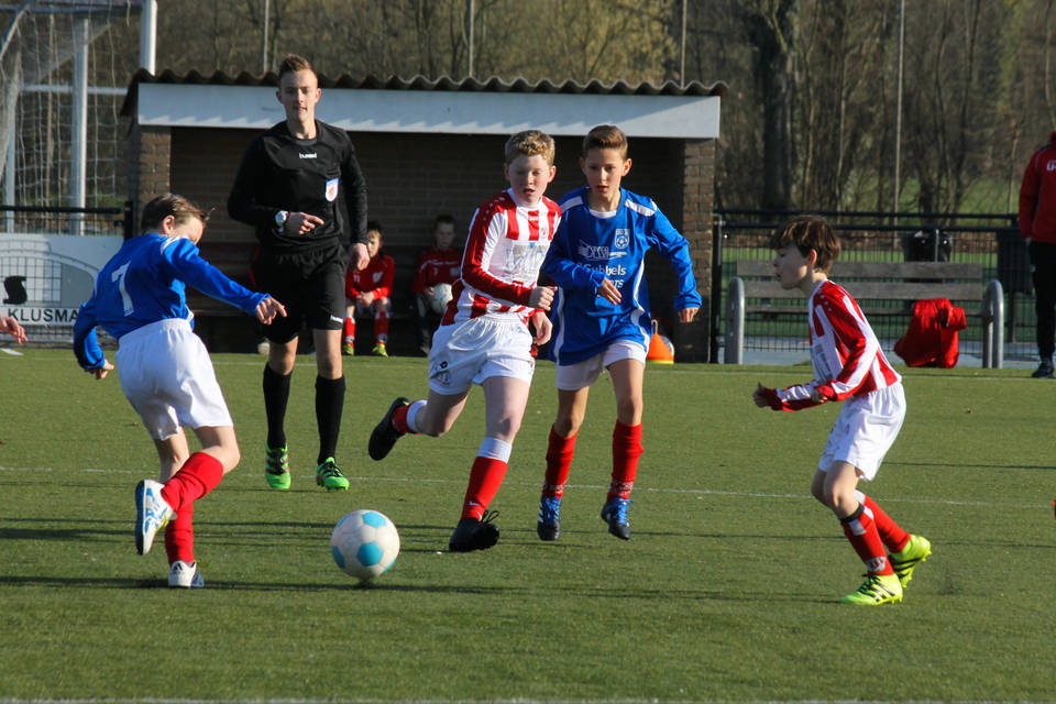 Grassroots ref during a match