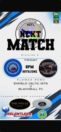 Enfield Celtic Dominate BlackBull FC in 4-1 Victory