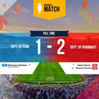ITHM FC Fall Short in Friendly Clash Against Department of Pharmacy