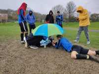 Rich gets it in the net then gets it in the neck