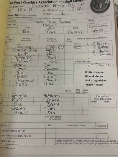 Litherland Remyca Res Triumph Over Marshalls in League Clash