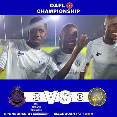 Points shared as Mazrouah Fc comeback to save a point.