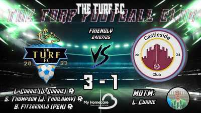SEVEN HEAVEN FOR CURRIE | TURF 3-1 CASTLESIDE