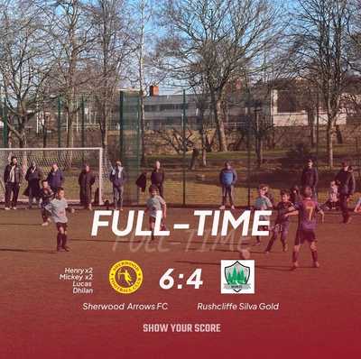 Sherwood Arrows Triumph in Thrilling Encounter Against Silva FC Carlton Gold U8