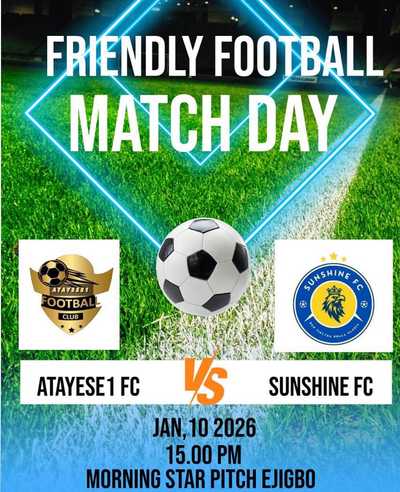 Atayese 1 FC Draw 1-1 with Sunshine FC in Eight-a-Side Friendly