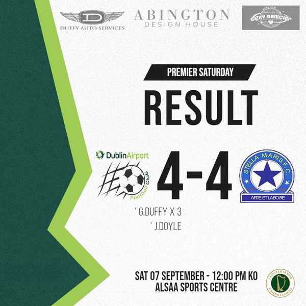 Dublin Airport FC's Thrilling Draw with Stella Maris FC