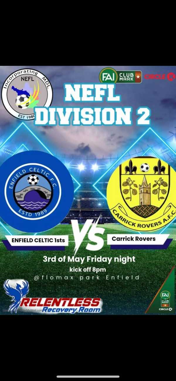 Enfield Celtic Dominate Carrig Rovers 2nds in 6-2 Victory
