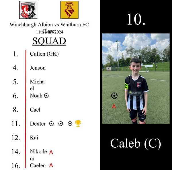 Winchburgh Albion Vs Whitburn FC Clarets