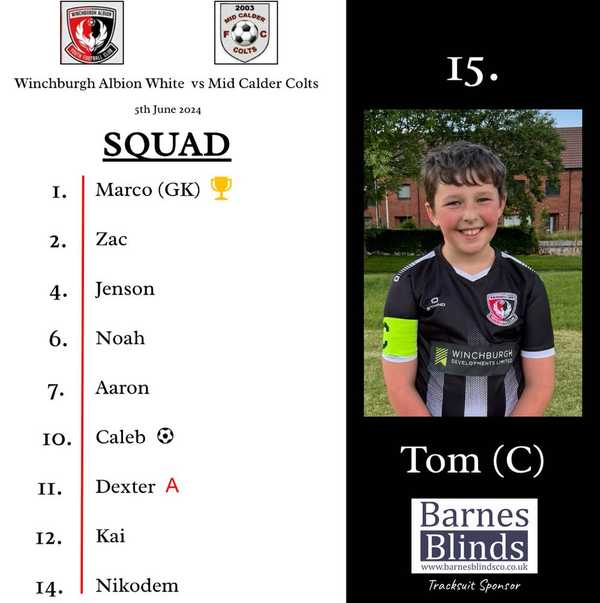 Winchburgh Albion Whites vs Mid Calder Colts