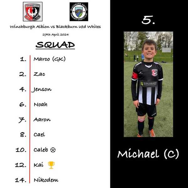 Winchburgh Albion vs Blackburn Utd Whites