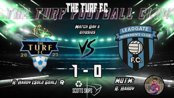 HARDY SHINES IN TURF WIN | THE TURF 1-0 LEADGATE WMC FC