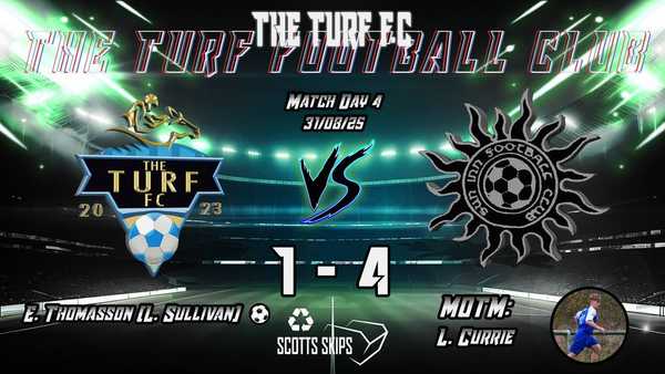 ANOTHER HOME LOSS FOR THE TURF | TURF 1-4 SUN INN