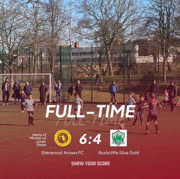 Sherwood Arrows Triumph in Thrilling Encounter Against Silva FC Carlton Gold U8