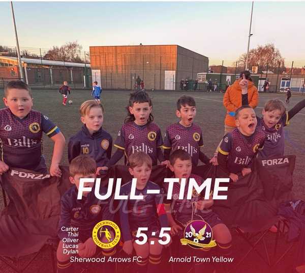Sherwood Arrows and Arnold Town Yellow Share Thrilling Draw