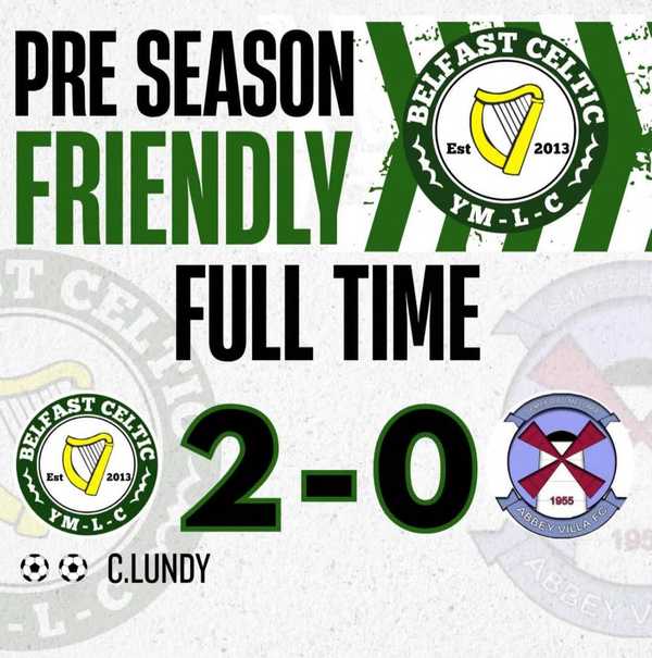 Abbey Villa F.C 2nd Team Fall to Belfast Celtic YM in Dunmurry