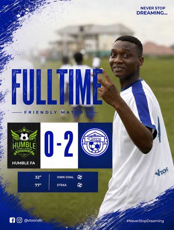 Vtoons Secure 2-0 Victory Over Humble FA at Uyo