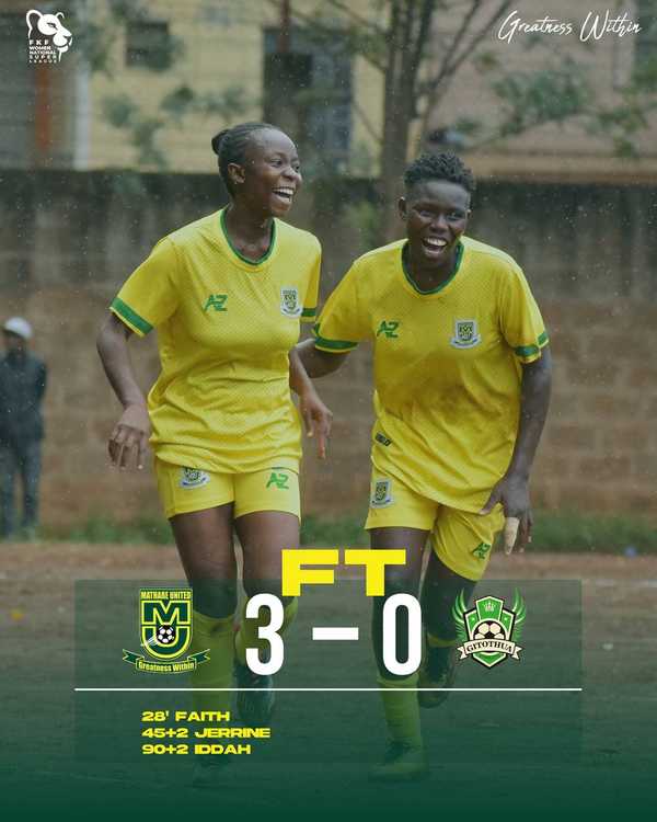 Mathare United Women FC Dominate Gitothua FC 3-0 at MYSA Headquarters