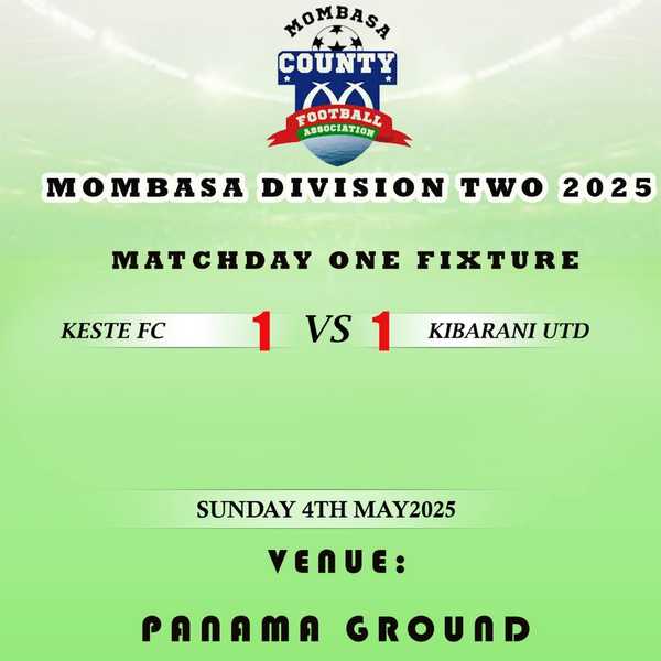 Kibarani United and Keste FC Share Spoils in Thrilling Draw