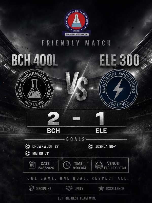 BCH Football Team Edge Electrical Engineering 300L in Tight 2-1 Win