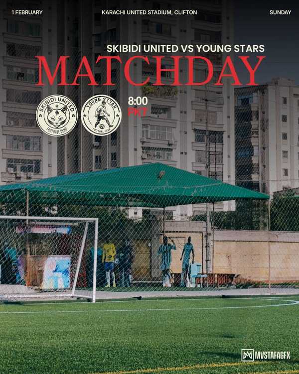 Skibidi United Karachi and Young Stars FC Draw 9-9 Before Dramatic Shootout Win