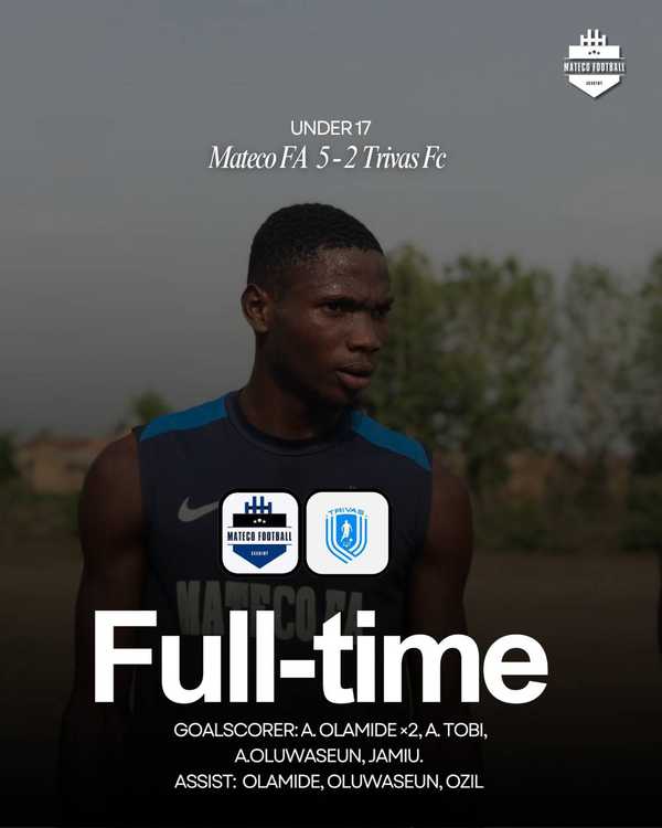 Agbaje Olamide Shines as Mateco Football Academy Triumphs 5-2