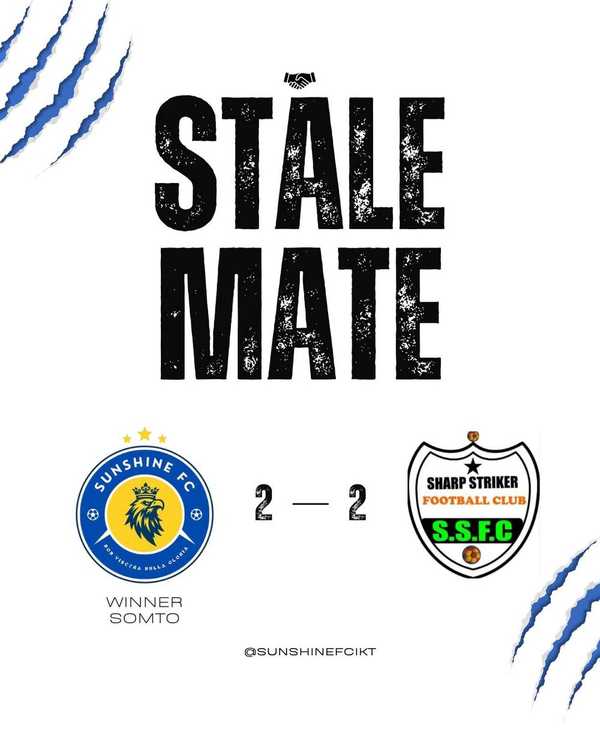 Sunshine FC and Sharp Striker FC Draw 2-2 in Thrilling Friendly