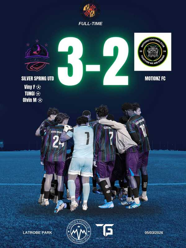 Silver Spring United Edge Past Motionz FC in Thrilling 3-2 Win