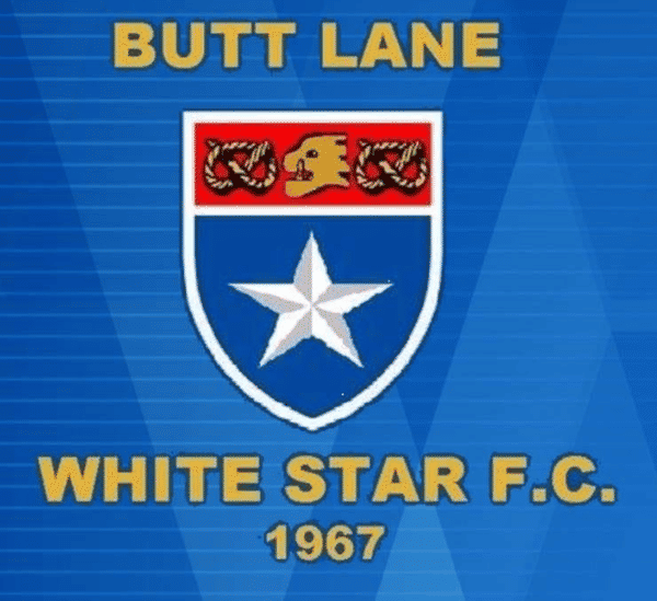 Butt Lane White Star U8 badge