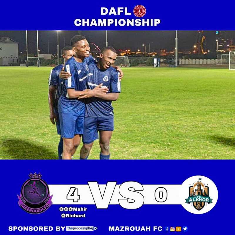 Mazrouah FC Thrash FC Alkhor in Dominant Display
