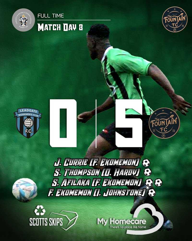 DEBUT HERO IN HEATED ENCOUNTER | LEADGATE 0-5 FOUNTAIN