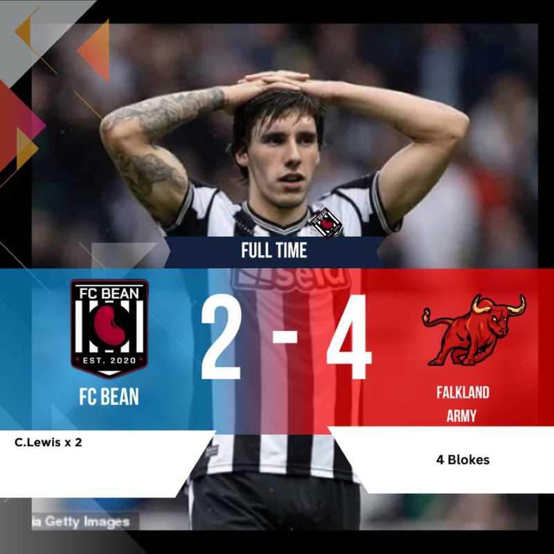 FC Bean Fall Short Against Falkland Army in Thrilling Clash