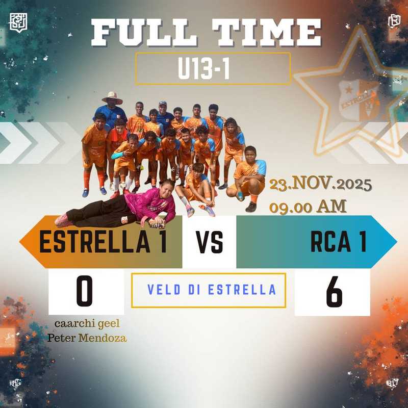 Estrella U13-1 Struggle as RCA 1 Run Riot at SV Estrella