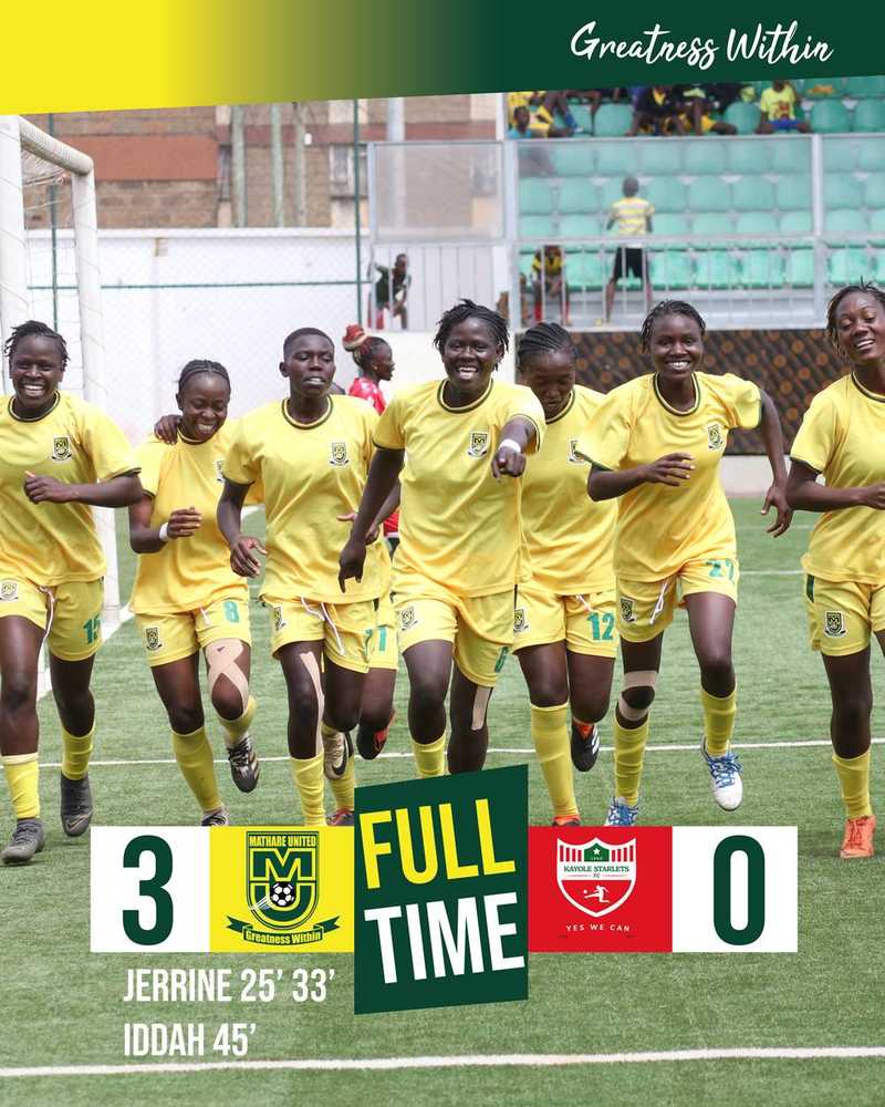 Mathare United Women Dominate Kayole Starlets in 3-0 Win