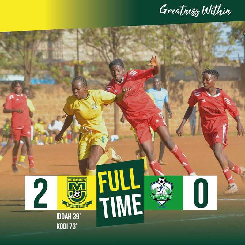 Mathare United Women FC Dominate Hildana Queens FC 2-0