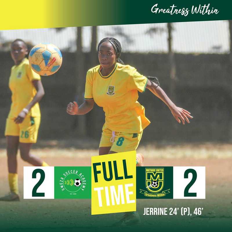 Mathare United Women FC Draw with Uweza Women FC in Thrilling Encounter