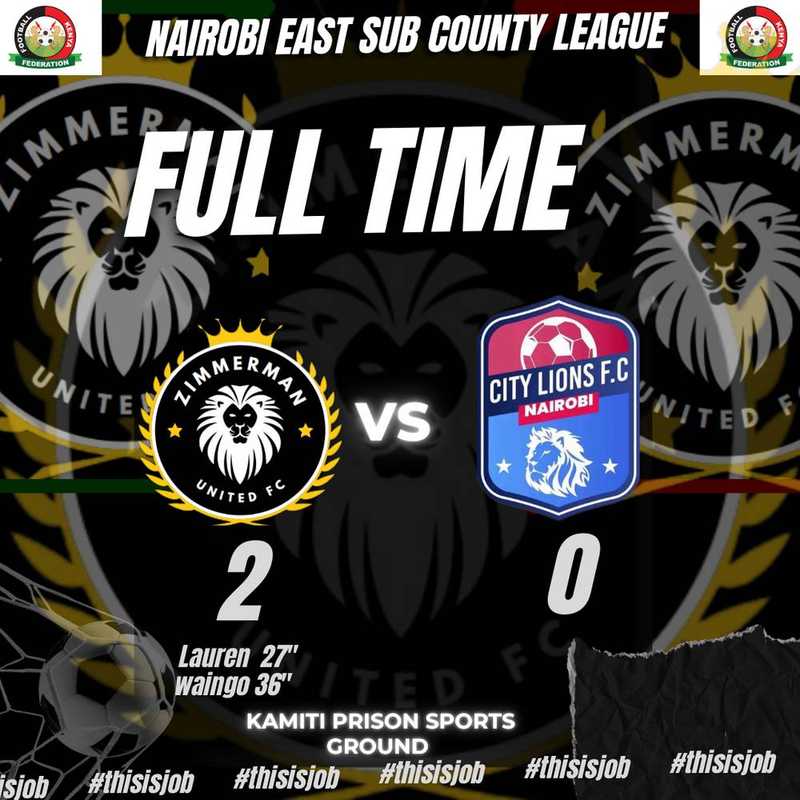 Zimmerman United Secure Victory Over City Lions FC