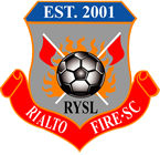 Rialto Fire SC team badge